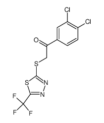 1-(3,4-dichloro-phenyl)-2-(5-trifluoromethyl-[1,3,4]thiadiazol-2-ylsulfanyl)-ethanone Structure
