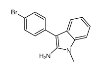 3-(4-bromophenyl)-1-methylindol-2-amine Structure