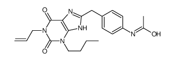 N-[4-(1-烯丙基-3-丁基-2,6-二氧代-2,3,6,7-四氢-1H-嘌呤-8-甲基)苯基]乙酰胺结构式
