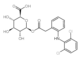 双氯芬酸酰基-β-D-葡糖醛酸结构式