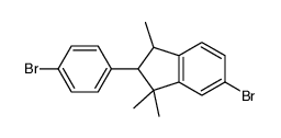 5-bromo-2-(4-bromophenyl)-1,3,3-trimethyl-1,2-dihydroindene结构式