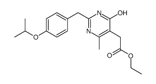 [2-(4-isopropoxy-benzyl)-4-methyl-6-oxo-1,6-dihydro-pyrimidin-5-yl]-acetic acid ethyl ester Structure