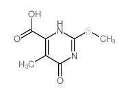 5-methyl-2-methylsulfanyl-6-oxo-3H-pyrimidine-4-carboxylic acid结构式