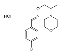 (E)-1-(4-chlorophenyl)-N-(2-morpholin-4-ium-4-ylpropoxy)methanimine,chloride Structure