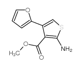 2-氨基-4-(2-呋喃)噻吩-3-羧酸甲酯结构式