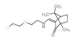 (3Z)-3-[[2-(2-chloroethylsulfanyl)ethylamino]methylidene]-1,7,7-trimethyl-norbornan-2-one Structure
