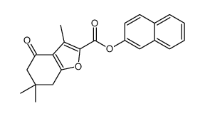 naphthalen-2-yl 3,6,6-trimethyl-4-oxo-5,7-dihydro-1-benzofuran-2-carboxylate结构式