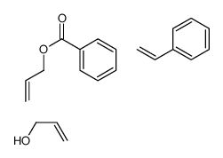 prop-2-en-1-ol,prop-2-enyl benzoate,styrene Structure
