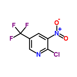 2-氯-3-硝基-5-(三氟甲基)吡啶结构式