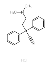 BUTYRONITRILE, 4-(DIMETHYLAMINO)-2,2-DIPHENYL-, HYDROCHLORIDE结构式