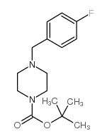 4-[(4-氟苯基)甲基]]-1,1-哌嗪羧酸-1,1-二甲基乙酯结构式