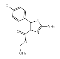 2-氨基-5-(4-氯苯基)噻唑-4-甲酸乙酯结构式