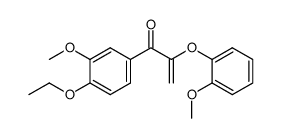1-(4-ethoxy-3-methoxyphenyl)-2-(2-methoxyphenoxy)-2-propen-1-one结构式