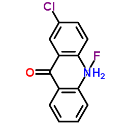 2-氨基-5-氯-2'-氟二苯甲酮结构式