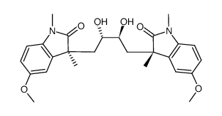 (3S,3'S)-3,3'-((2S,3S)-2,3-dihydroxybutane-1,4-diyl)bis(5-methoxy-1,3-dimethylindolin-2-one) Structure