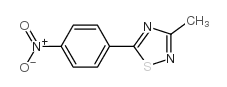 3-甲基-5-(4-硝基苯基)-1,2,4-噻二唑结构式