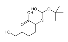 N-[tert-Butyloxycarbonyl]-6-hydroxy-DL-norleucine结构式