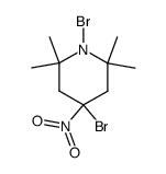 2,2,6,6-tetramethyl-1,4-dibromo-4-nitropiperidine结构式