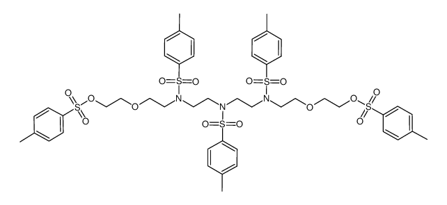 6,9,12-triaza-3,15-dioxa-6,9,12-tritosyl-1,17-bis(tosyloxy)heptadecane Structure