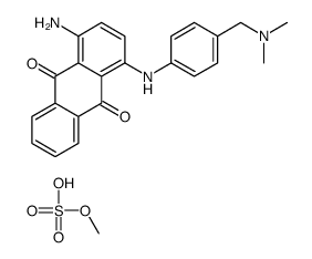 1-amino-4-[4-[(dimethylamino)methyl]anilino]anthracene-9,10-dione,methyl hydrogen sulfate Structure