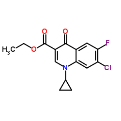 7-氯-1-环丙基-6-氟-4-氧代-1,4-二氢-喹啉-3-羧酸乙基酯结构式