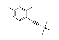 2,4-dimethyl-5-((trimethylsilyl)ethynyl)pyrimidine Structure