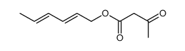 (E,E)-(hexa-2,4-dienyl)-3-oxo-butyrate结构式