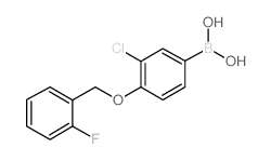 (3-氯-4-((2-氟苄基)氧基)苯基)硼酸结构式