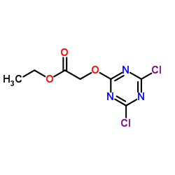Ethyl [(4,6-dichloro-1,3,5-triazin-2-yl)oxy]acetate Structure