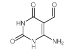 6-氨基-2,4-二氧代-1,2,3,4-四氢嘧啶-5-甲醛结构式