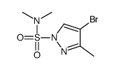 4-溴-N,N,3-三甲基-1H-吡唑-1-磺酰胺结构式