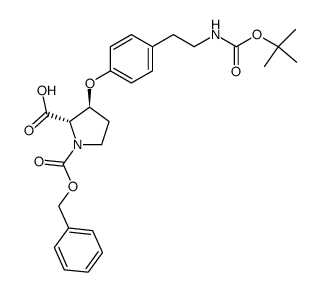 trans-N-Carbobenzoxy-β-ethyl>phenoxy>proline Structure