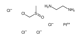 chloro(methylsulfinyl)methane,ethane-1,2-diamine,platinum(4+),tetrachloride Structure