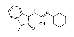 1-cyclohexyl-3-(1-methyl-2-oxo-3H-indol-3-yl)urea结构式