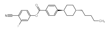 反-4-(4-正戊基环己基)苯甲基-3-氟-4-氰基苯酯结构式