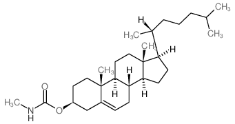 [(3S,8S,9S,10R,13R,14S,17R)-10,13-dimethyl-17-[(2R)-6-methylheptan-2-yl]-2,3,4,7,8,9,11,12,14,15,16,17-dodecahydro-1H-cyclopenta[a]phenanthren-3-yl] N-methylcarbamate结构式