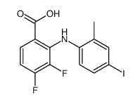 3,4-difluoro-2-(4-iodo-2-methylanilino)benzoic acid Structure