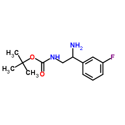 2-Methyl-2-propanyl [2-amino-2-(3-fluorophenyl)ethyl]carbamate Structure