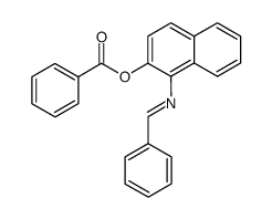 Benzoic acid 1-{[1-phenyl-meth-(E)-ylidene]-amino}-naphthalen-2-yl ester结构式