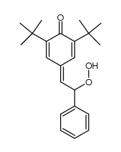 2,6-di-tert-butyl-4-(2-hydroperoxy-2-phenylethylidene)cyclohexa-2,5-dienone结构式