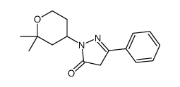 2-(2,2-dimethyloxan-4-yl)-5-phenyl-4H-pyrazol-3-one Structure