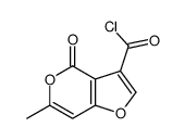 4H-Furo[3,2-c]pyran-3-carbonyl chloride, 6-methyl-4-oxo- (9CI)结构式