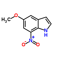 5-甲氧基-7-硝基吲哚结构式