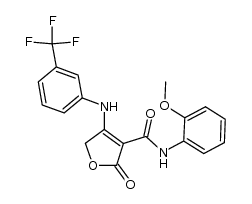 2,5-dihydro-N-(o-methoxyphenyl)-2-oxo-4-[N-(m-trifluoromethylphenyl)amino]-3-furancarboxamide Structure