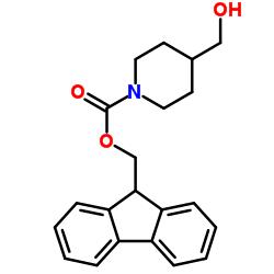 9H-Fluoren-9-ylmethyl 4-(hydroxymethyl)-1-piperidinecarboxylate Structure