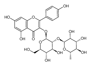 kaempferol 3-O-alpha-rhamnopyranosyl-(1-2)-beta-galactopyranoside结构式