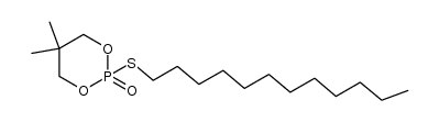 2-(dodecylthio)-5,5-dimethyl-1,3,2-dioxaphosphinane 2-oxide结构式