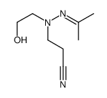 3-[2-hydroxyethyl-(propan-2-ylideneamino)amino]propanenitrile Structure