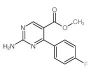 2-氨基-4-(4-氟苯基)嘧啶-5-羧酸甲酯结构式