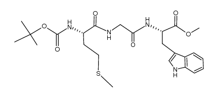 tert-butyloxycarbonylmethionyl-glycyl-tryptophan methyl ester Structure